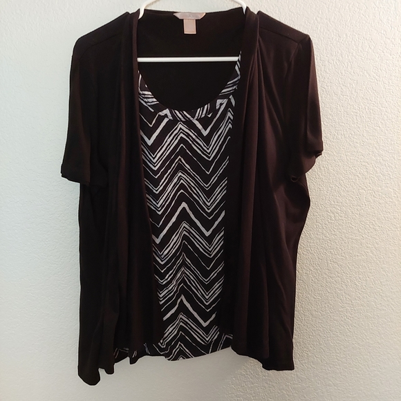 White Stag Tops - White Stag XL black/white blouse